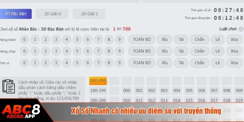 Xổ số nhanh có nhiều ưu điểm so với hình thức truyền thống