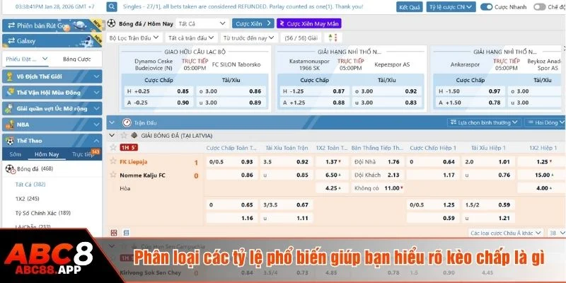 Cần phân biệt rõ từng dạng kèo thường gặp