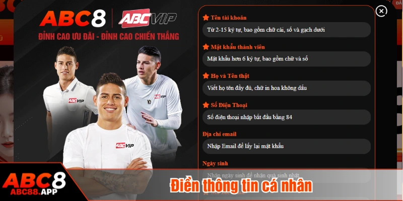 Điền thông tin cá nhân